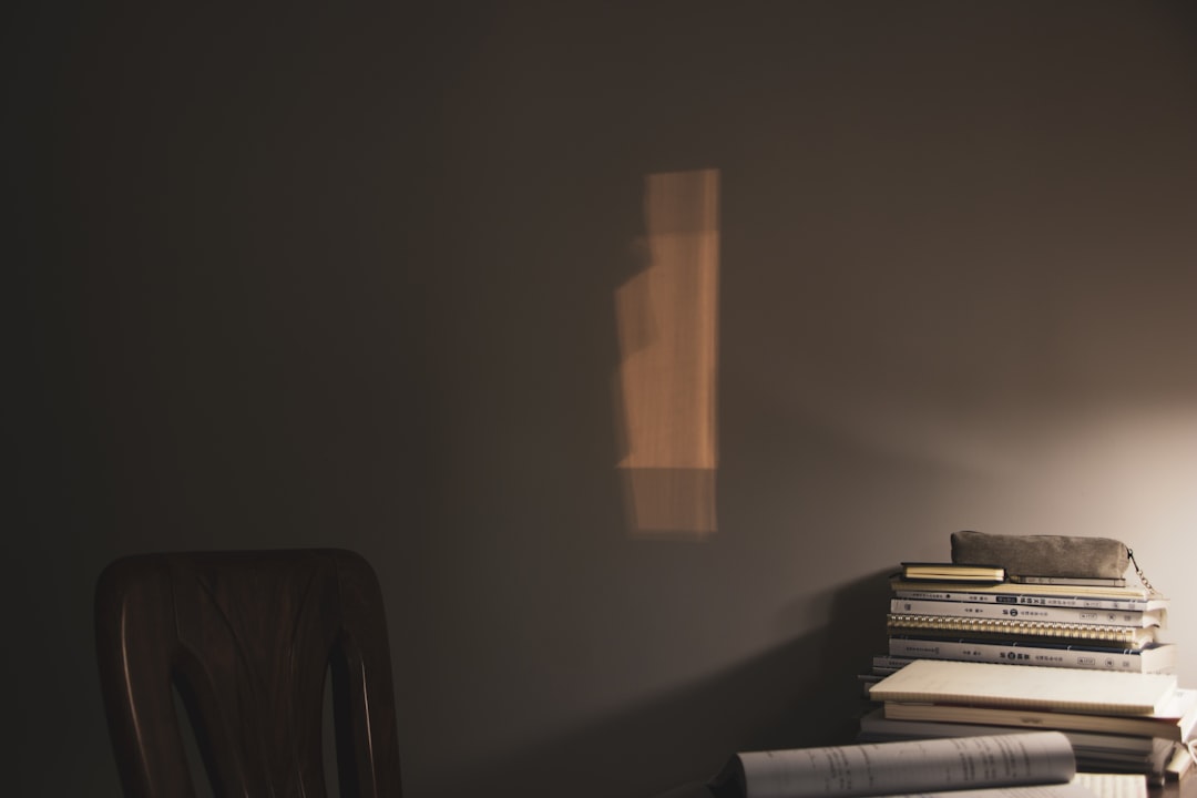 brown paper on black table